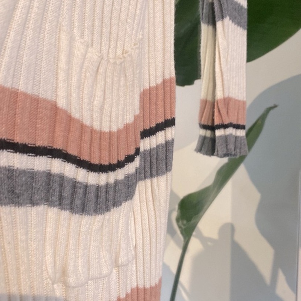 BP. Ribbed Light Knit Cocoon Cardigan Sweater Robe - Picture 3 of 9